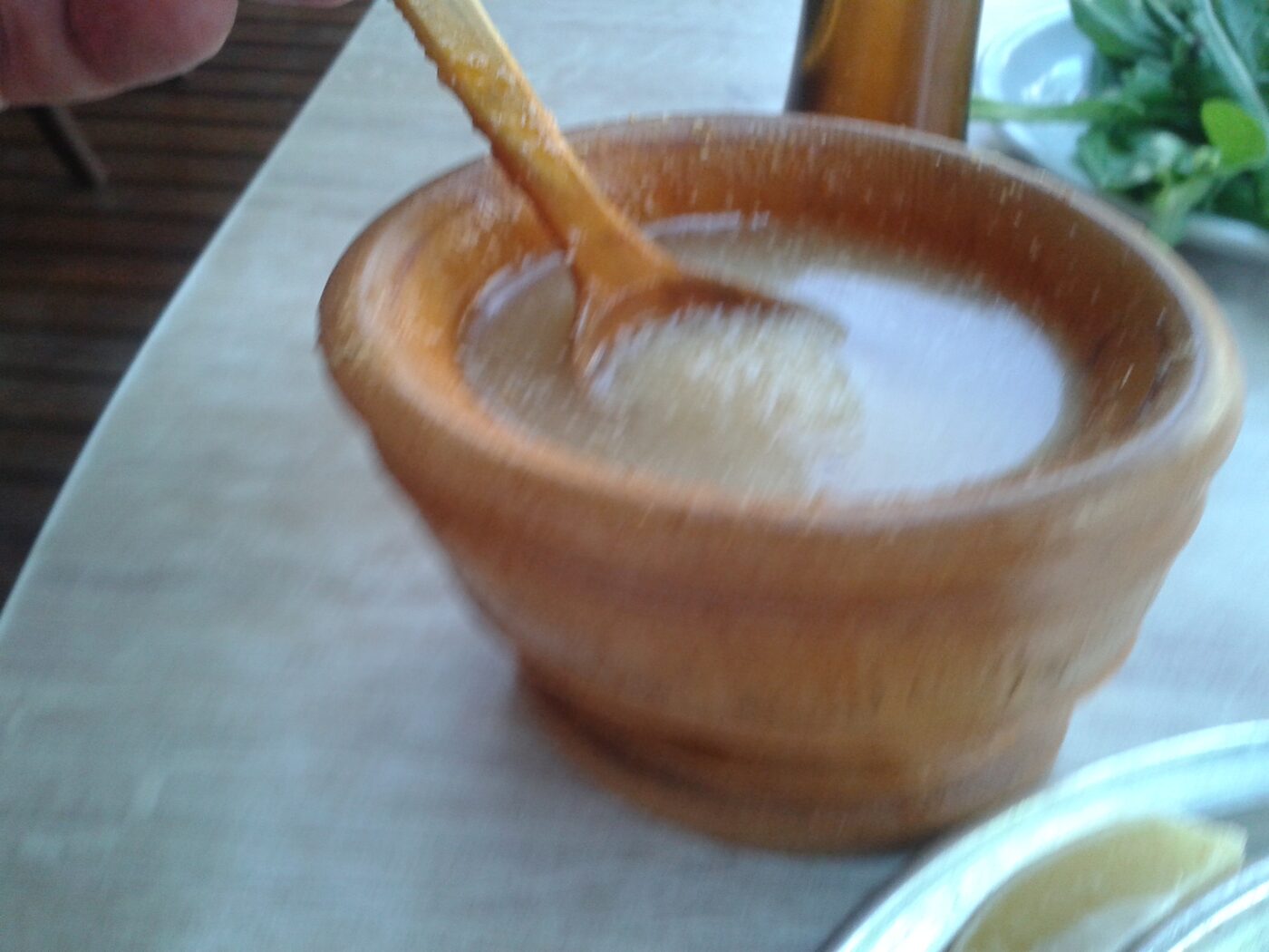 Garlic sauce in a bowl
